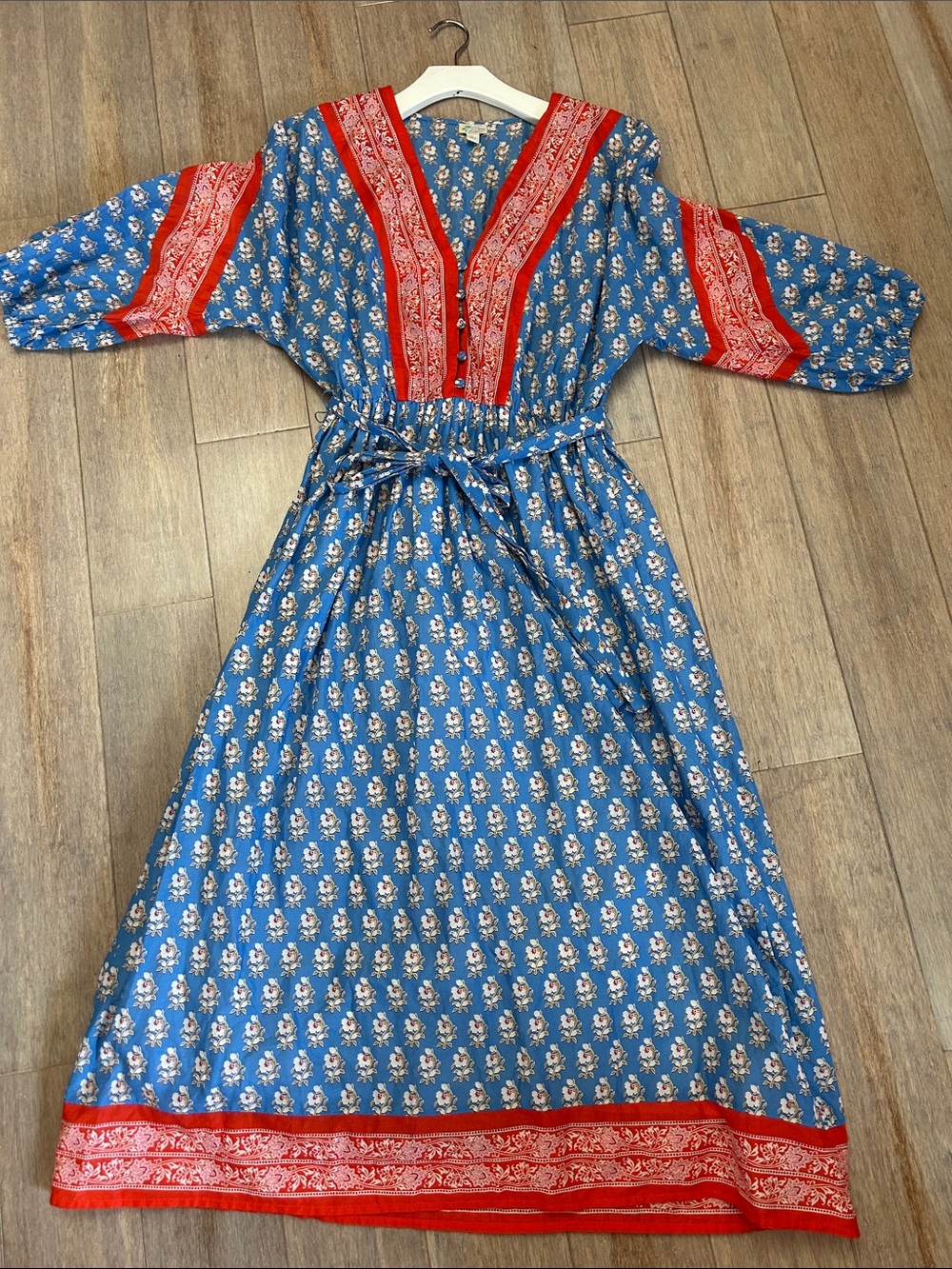 J. Crew VTG retro style beachwear Indian print 60s cotton dress XS